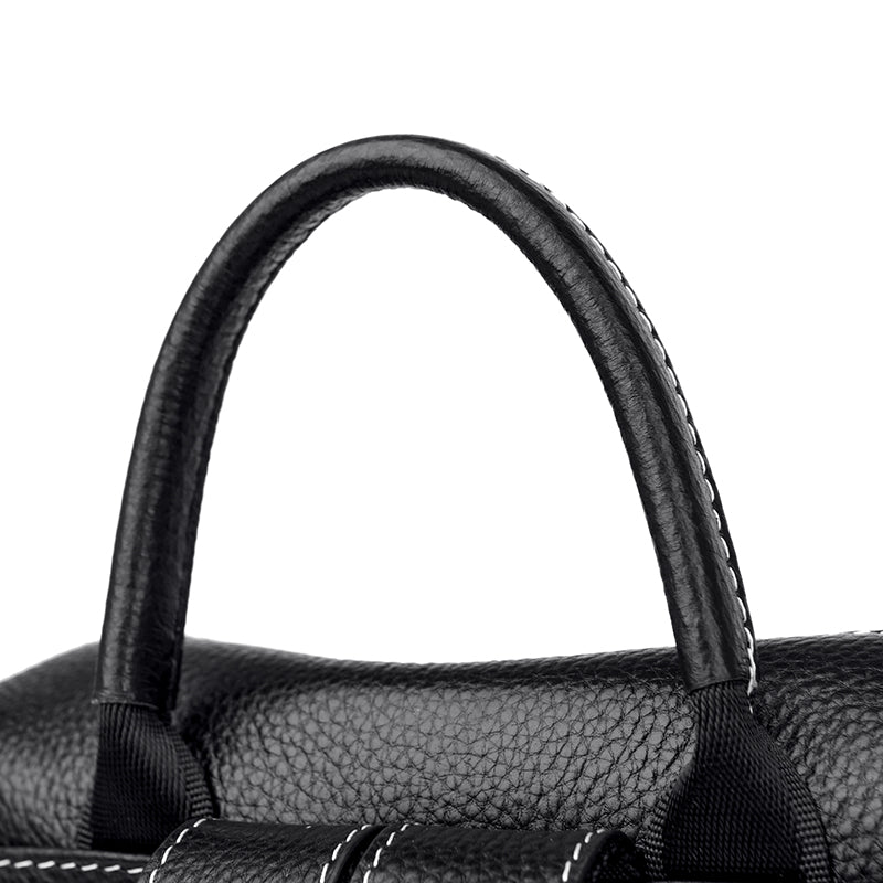 Genuine Leather Backpack with Polished Detail