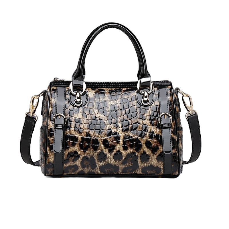 Genuine Leather Tote Bag with Weekend Detail