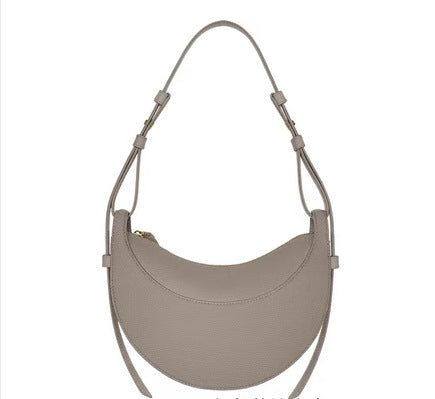 Sculpted Genuine Leather Hobo Bag
