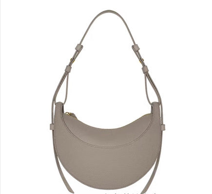 Sculpted Genuine Leather Hobo Bag