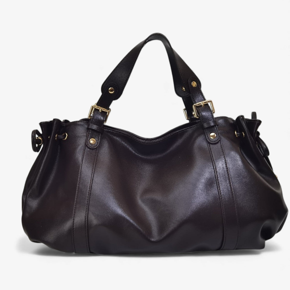 The Everyday Wide Leather Shoulder Bag