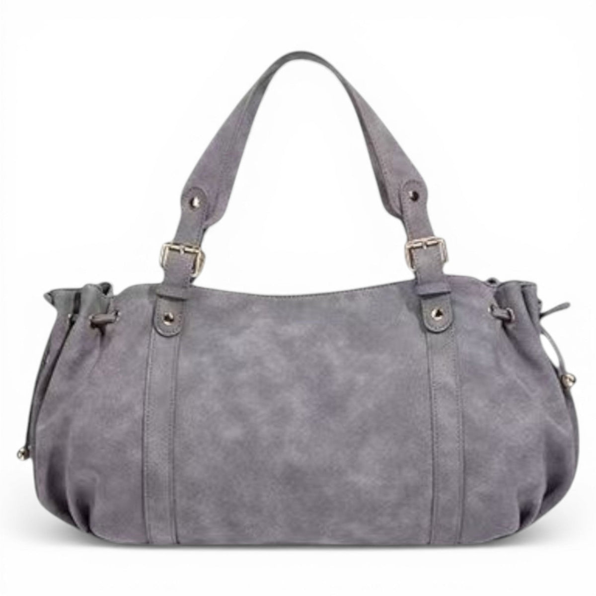 Effortless Vesper Wide Suede Shoulder Bag