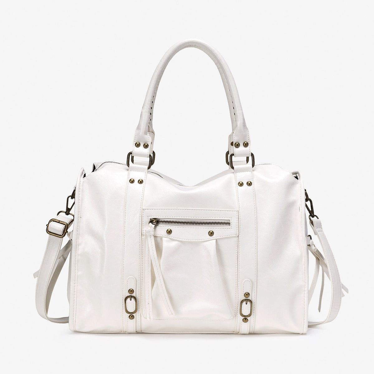 Heritage-Inspired Leather Shoulder Bag
