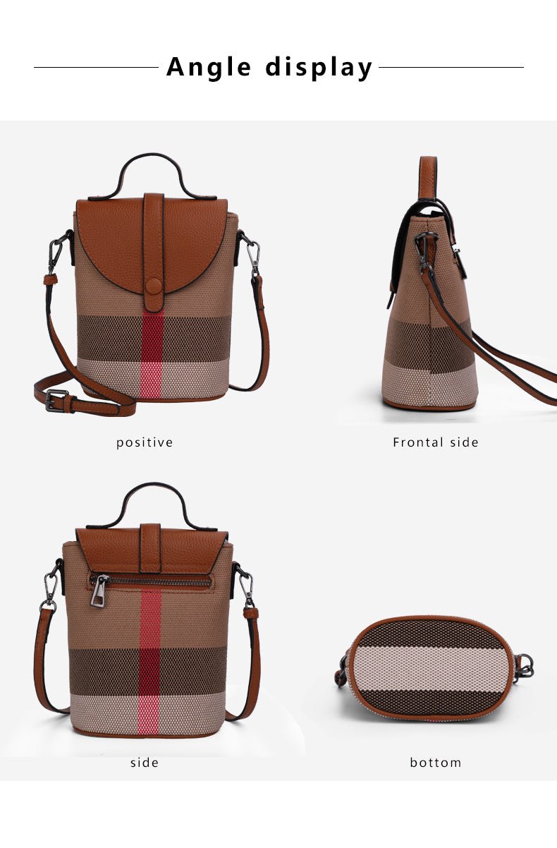 Lattice Genuine Leather Crossbody Bag