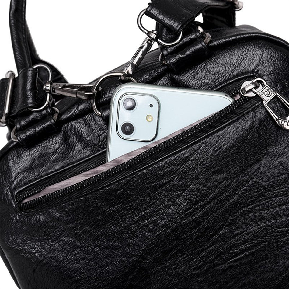 PU Leather Backpack with Refined Detail