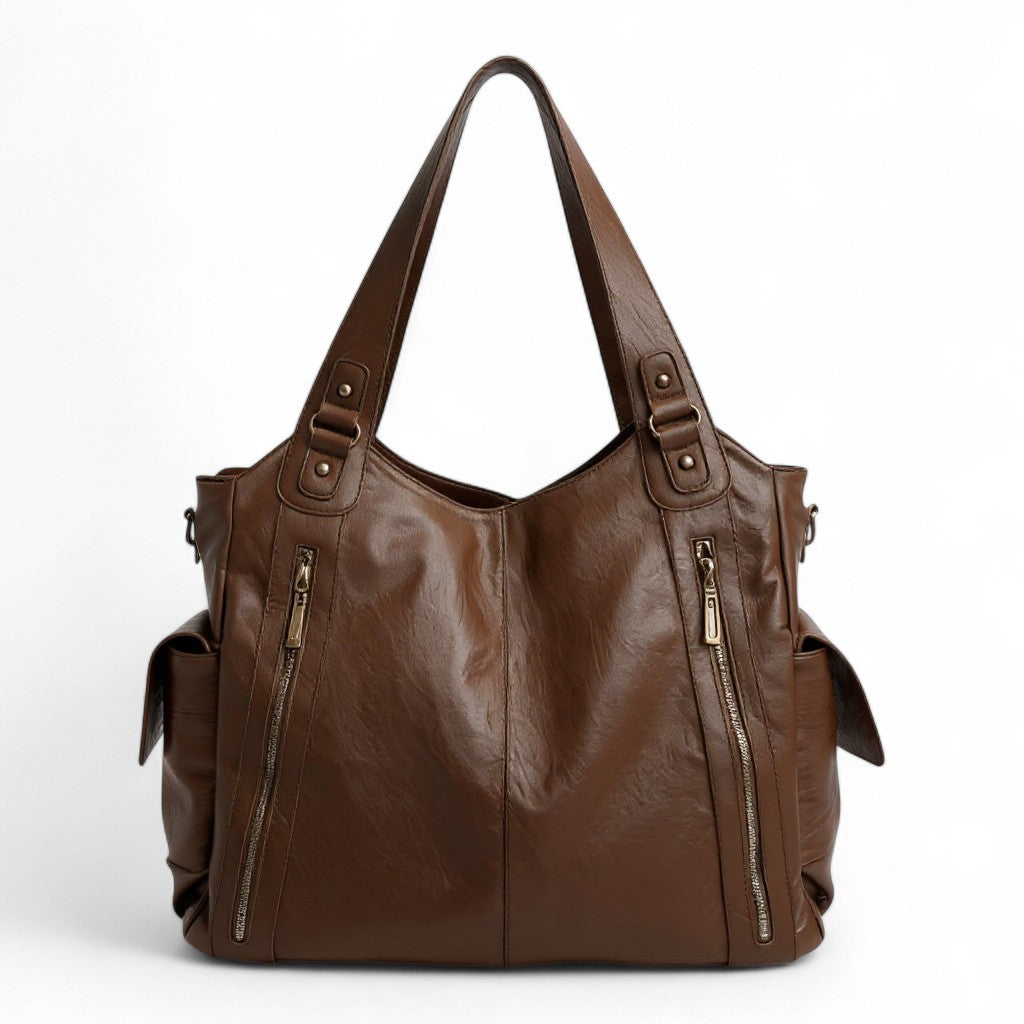 Weekend-Ready Zip-Top Shoulder Bag