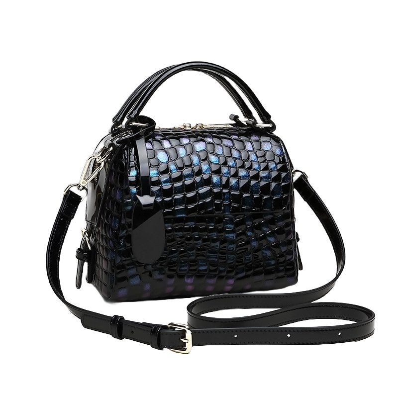 Genuine Leather Messenger Bag with Statement Detail