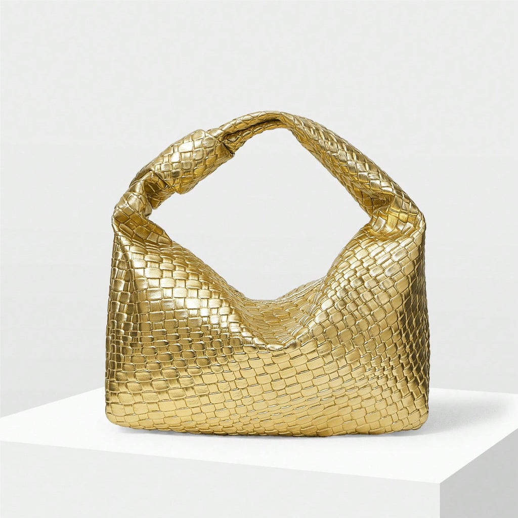 Woven PU Leather Handbag