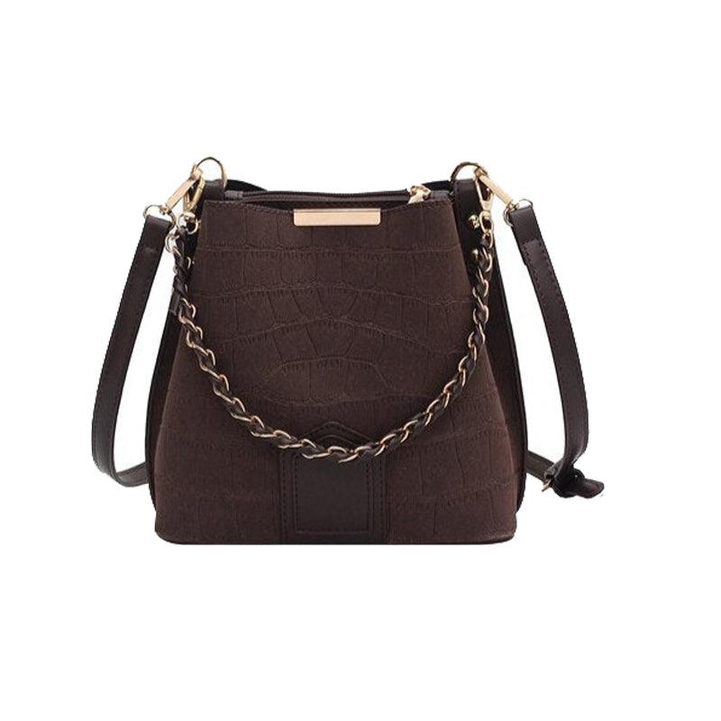 Contemporary Synthetic Leather Shoulder Bag