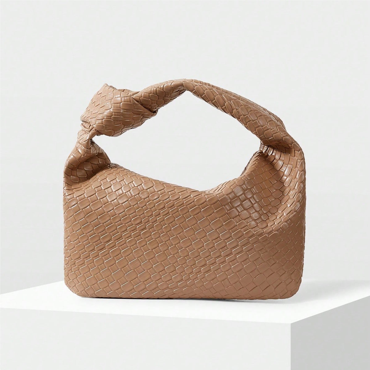 Woven PU Leather Handbag