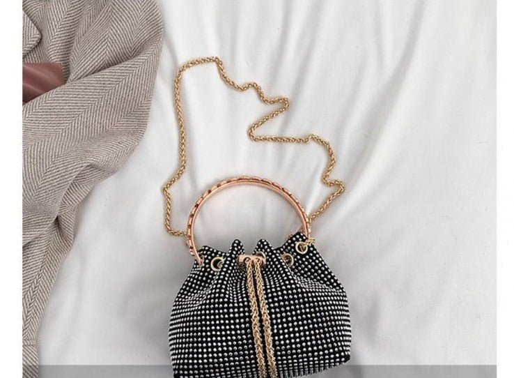 Synthetic Leather Crossbody Bag with Round Detail