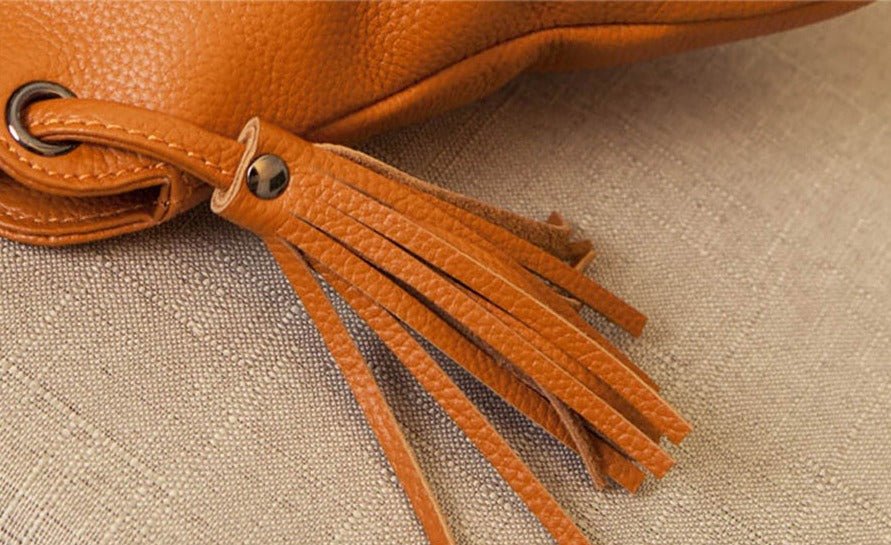 Genuine Leather Crossbody Bag with Mini Detail