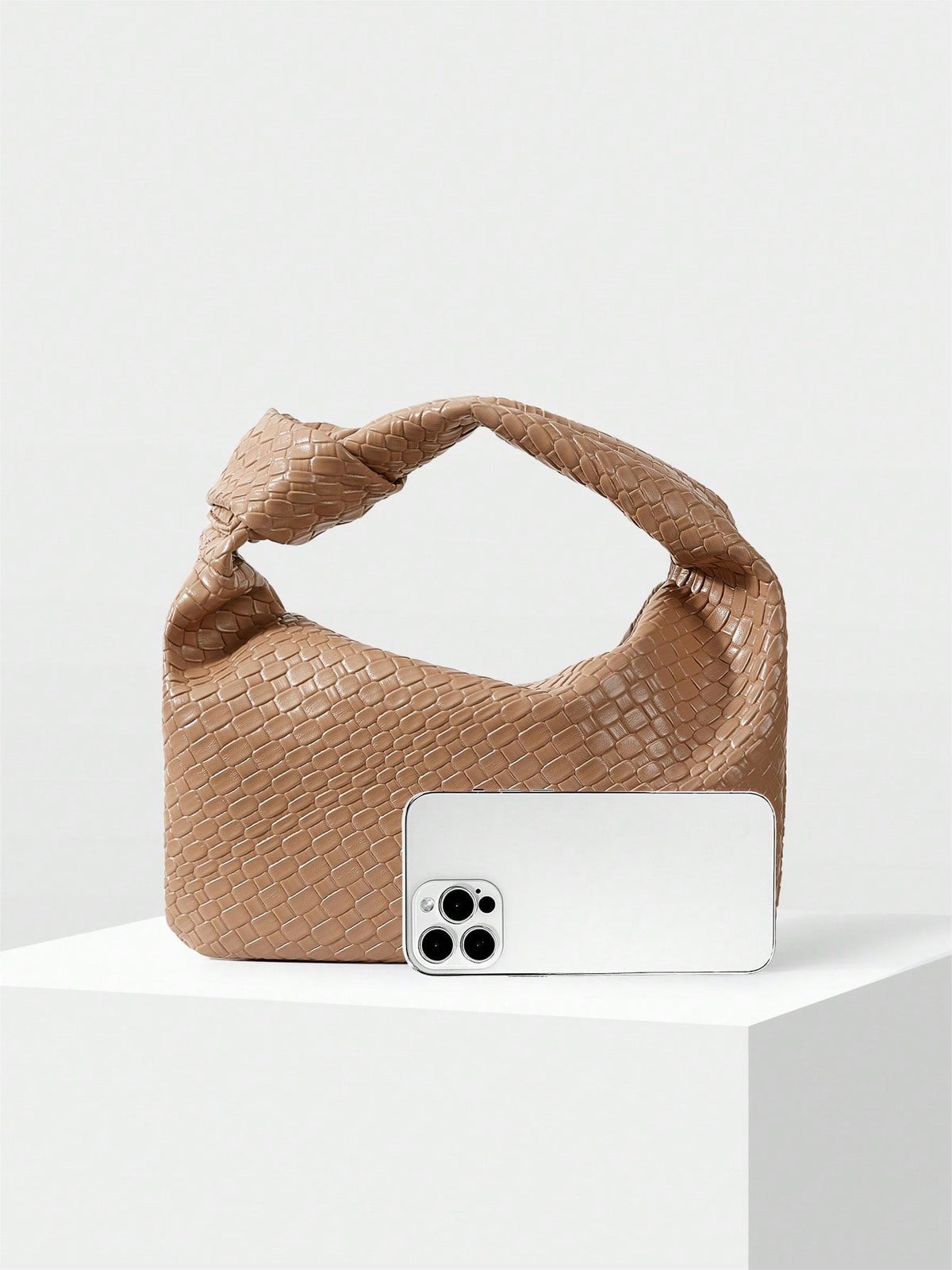 Woven PU Leather Handbag