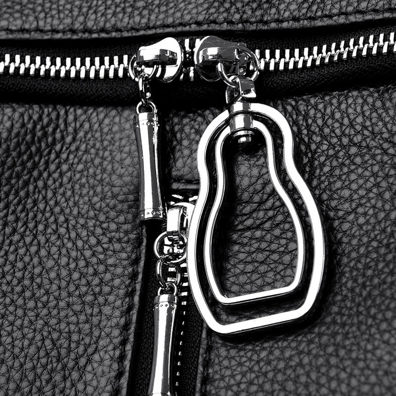 Versatile Genuine Leather Backpack