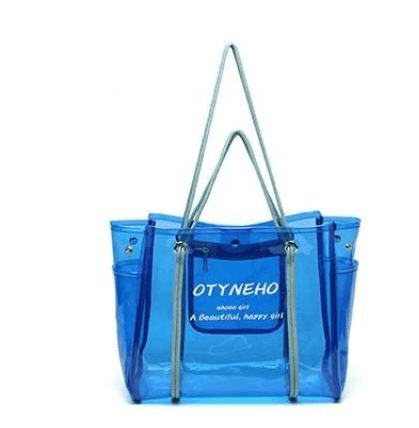 PVC Shoulder Bag with Round Detail