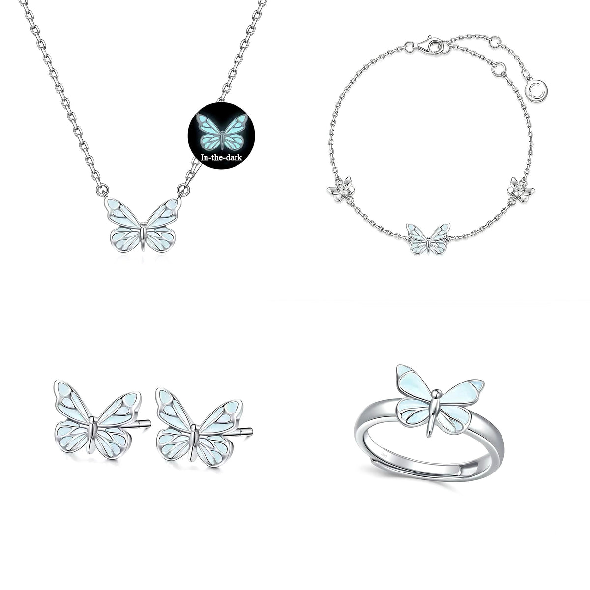 Butterfly Sterling Silver Jewelry Set