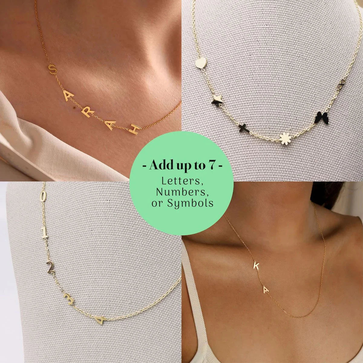 Signature Side Initial Necklace - Personalized