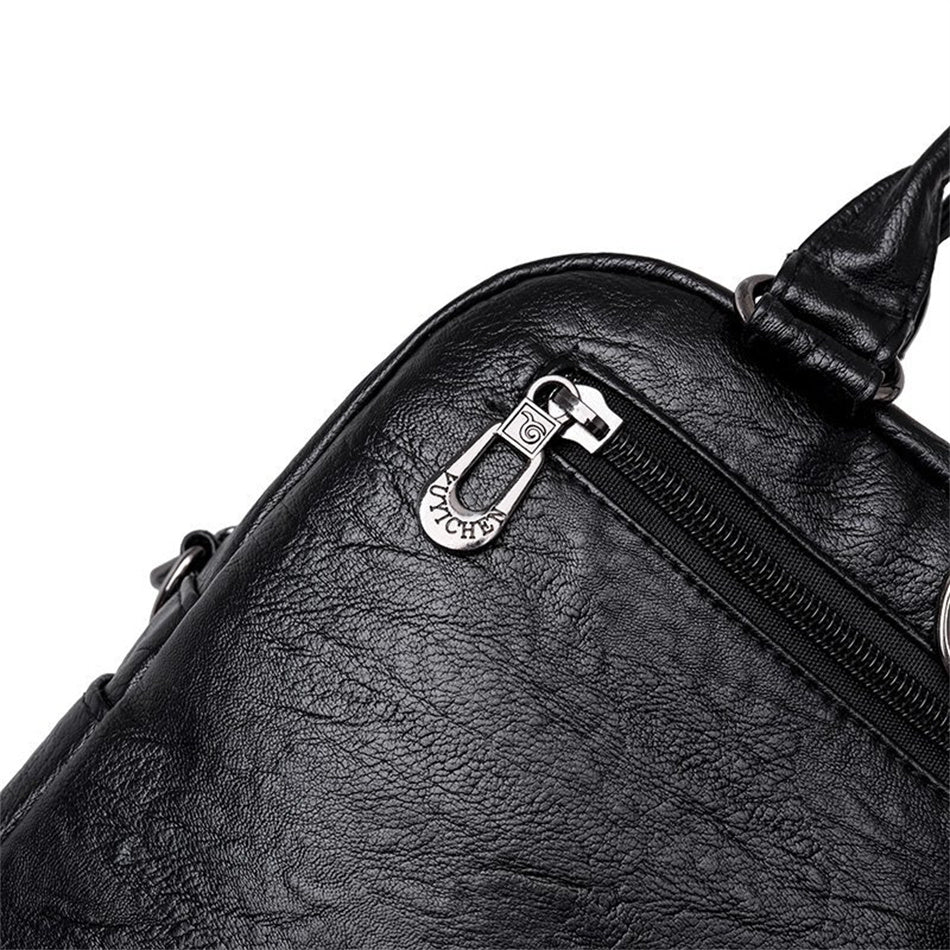 PU Leather Backpack with Refined Detail