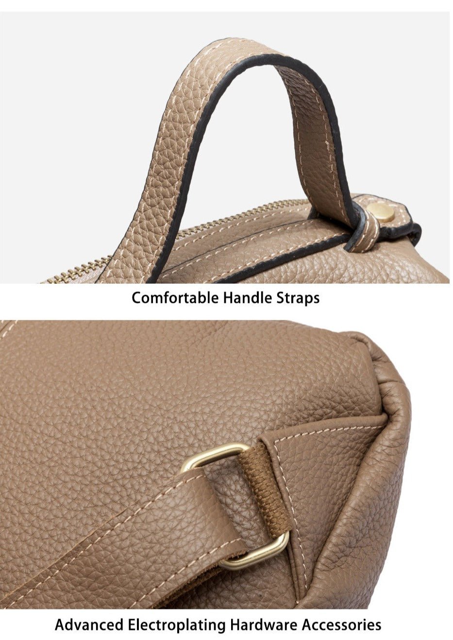 Compact Genuine Leather Backpack