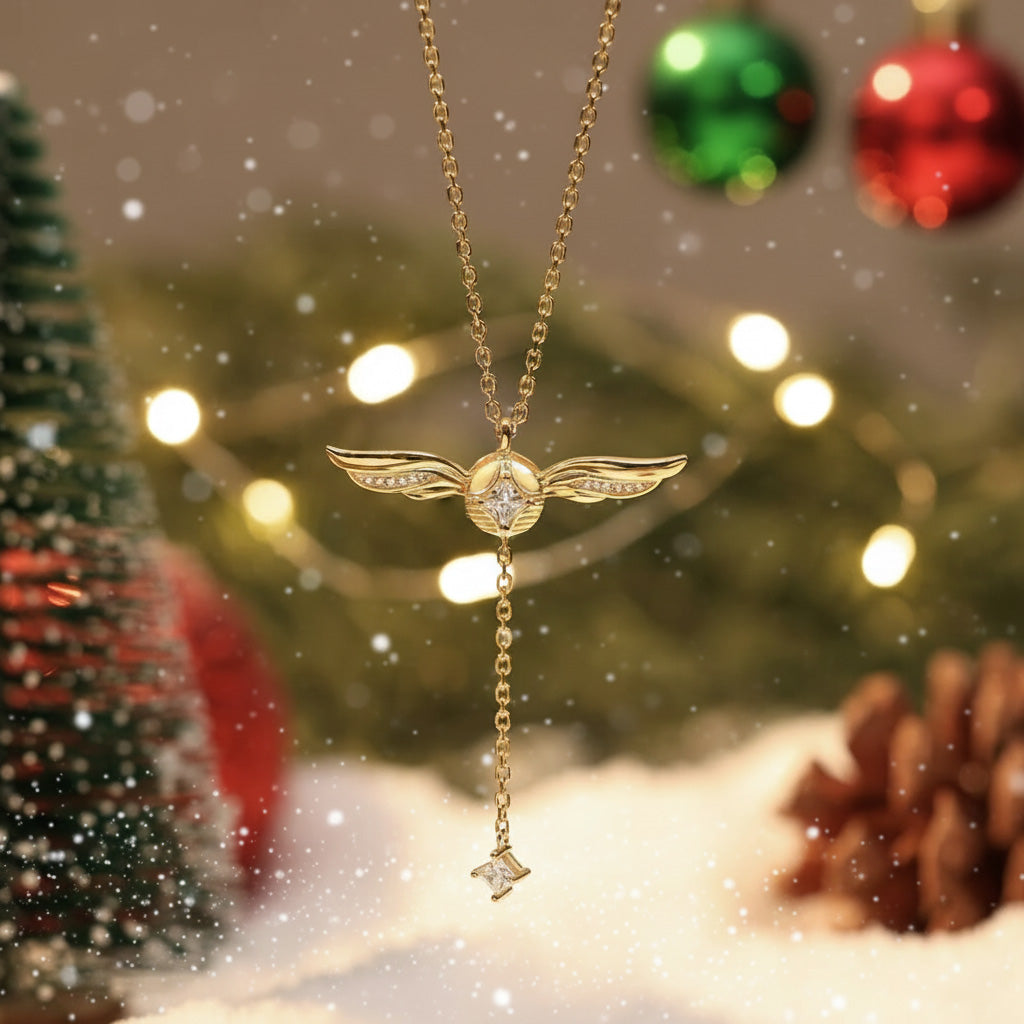 Gold-Plated Necklace with Lariat Detail