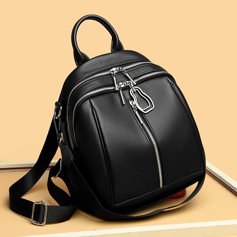 Versatile Genuine Leather Backpack