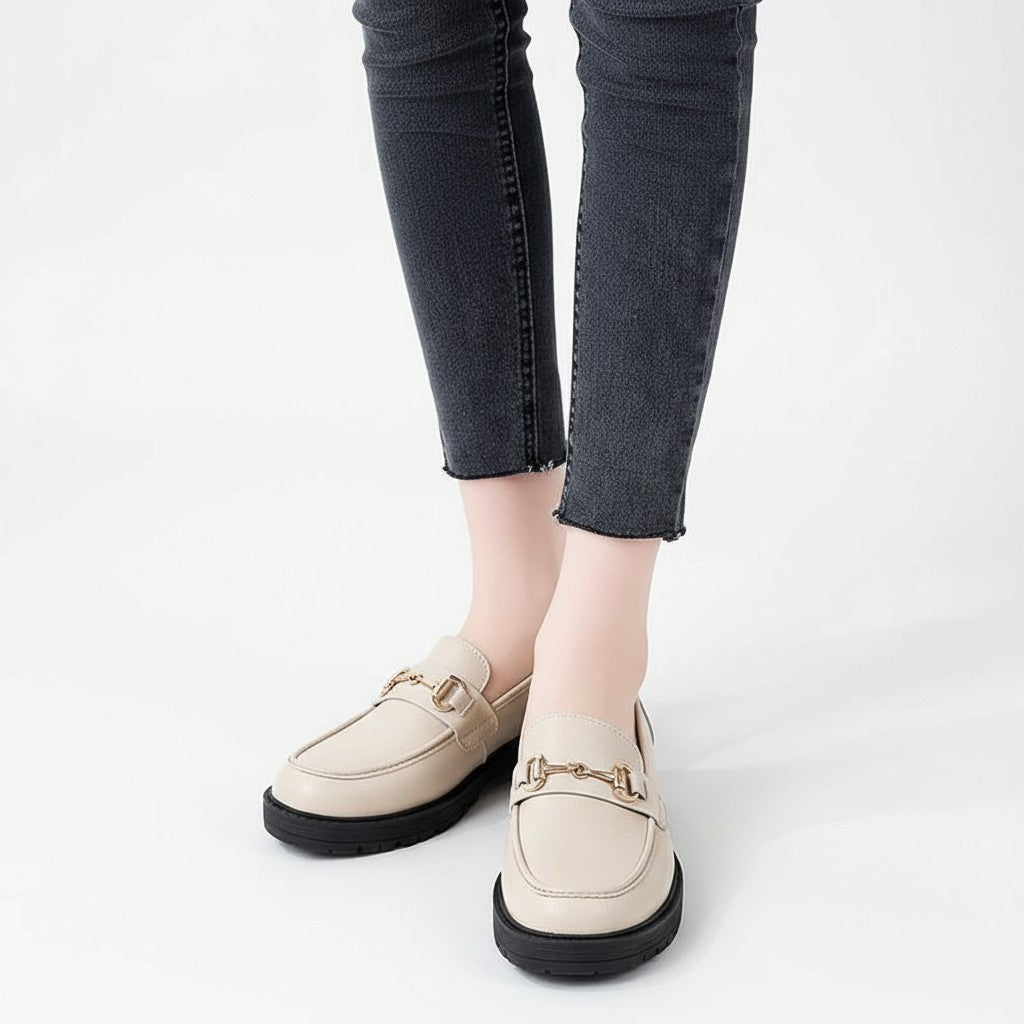 Signature Chunky Sole Loafers with Gold Snaffle