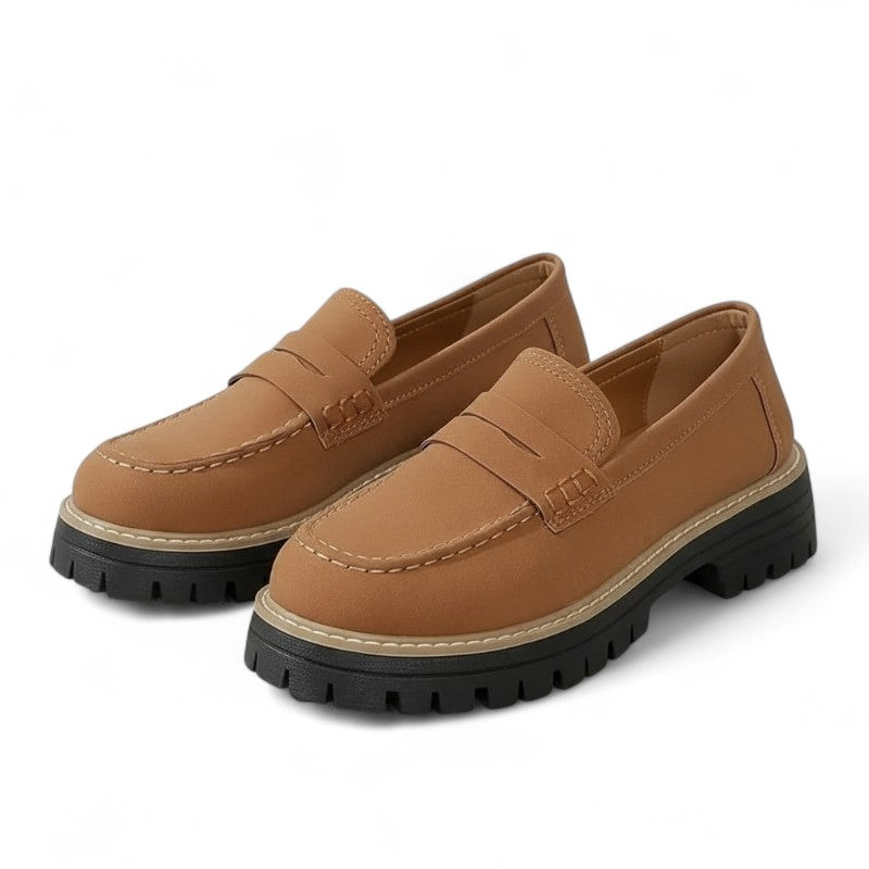 The Everyday Yolette Suede Loafers with Two-Tone Finish