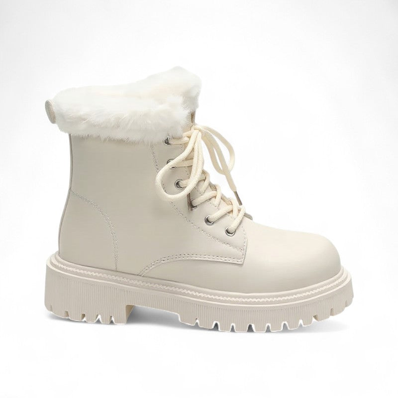 Bold Ysolde Lace-Up Shearling-Lined Boots