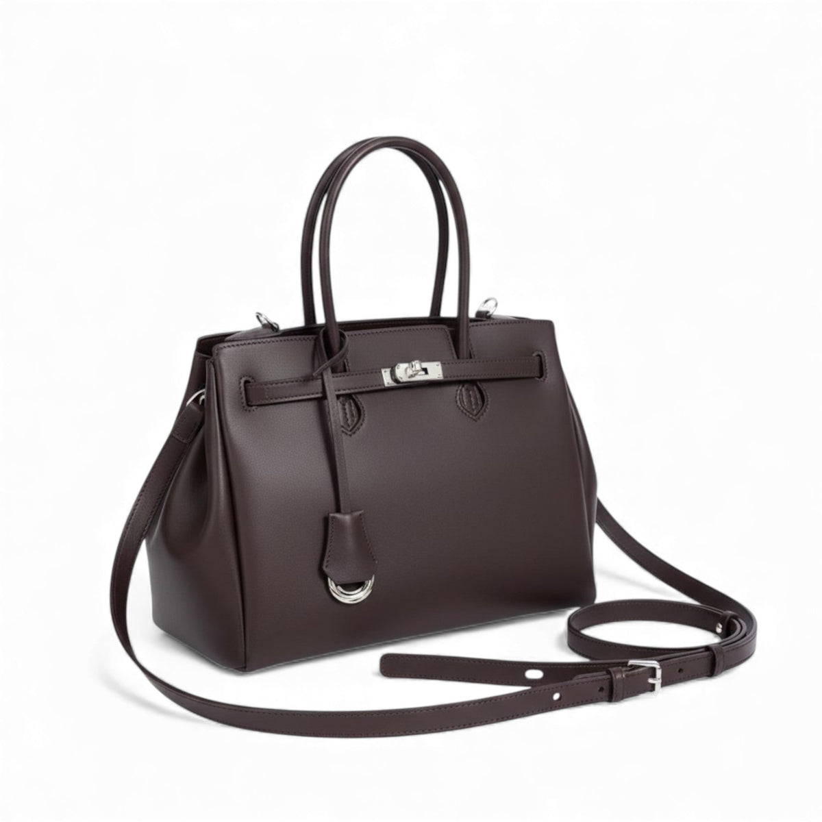 Modern Structured Leather Crossbody
