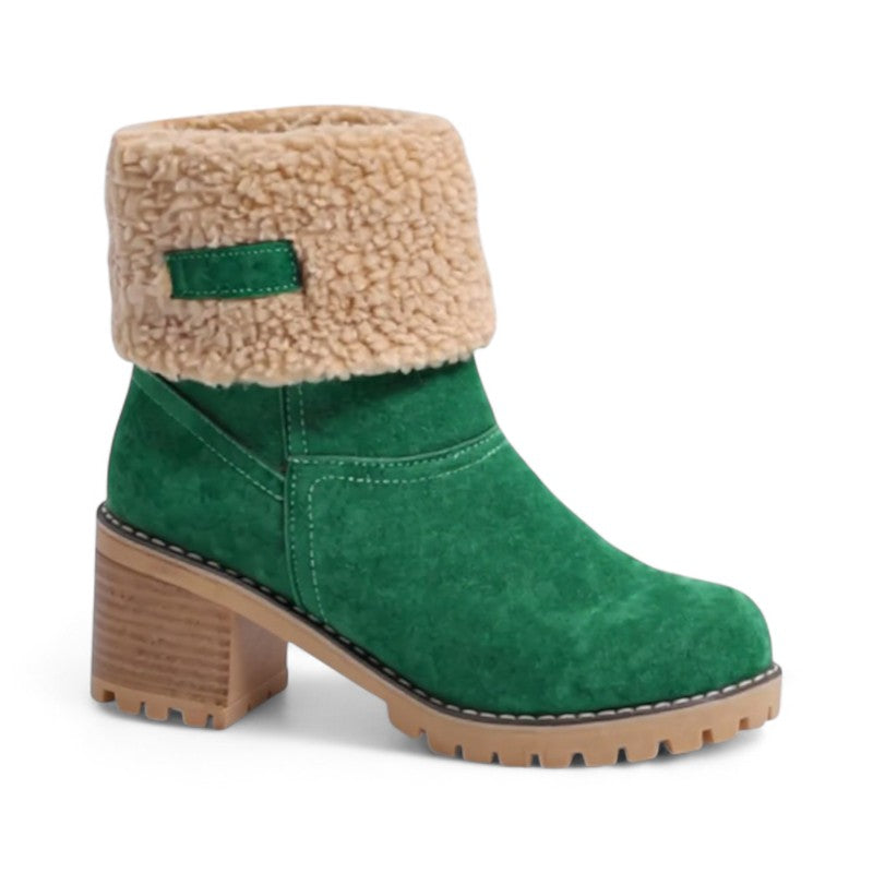 Effortless Round-Toe Shearling-Lined Booties