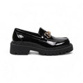 Statement Zorina Patent Loafers with Chain and Chunky Sole