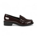 City-Ready Glossy Leather Loafers with Heel