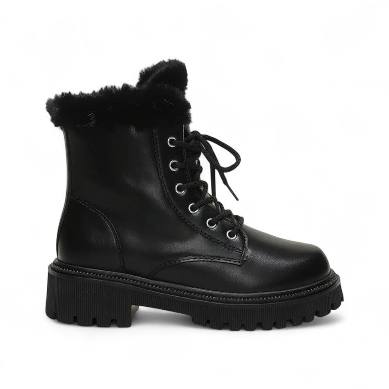 Bold Ysolde Lace-Up Shearling-Lined Boots