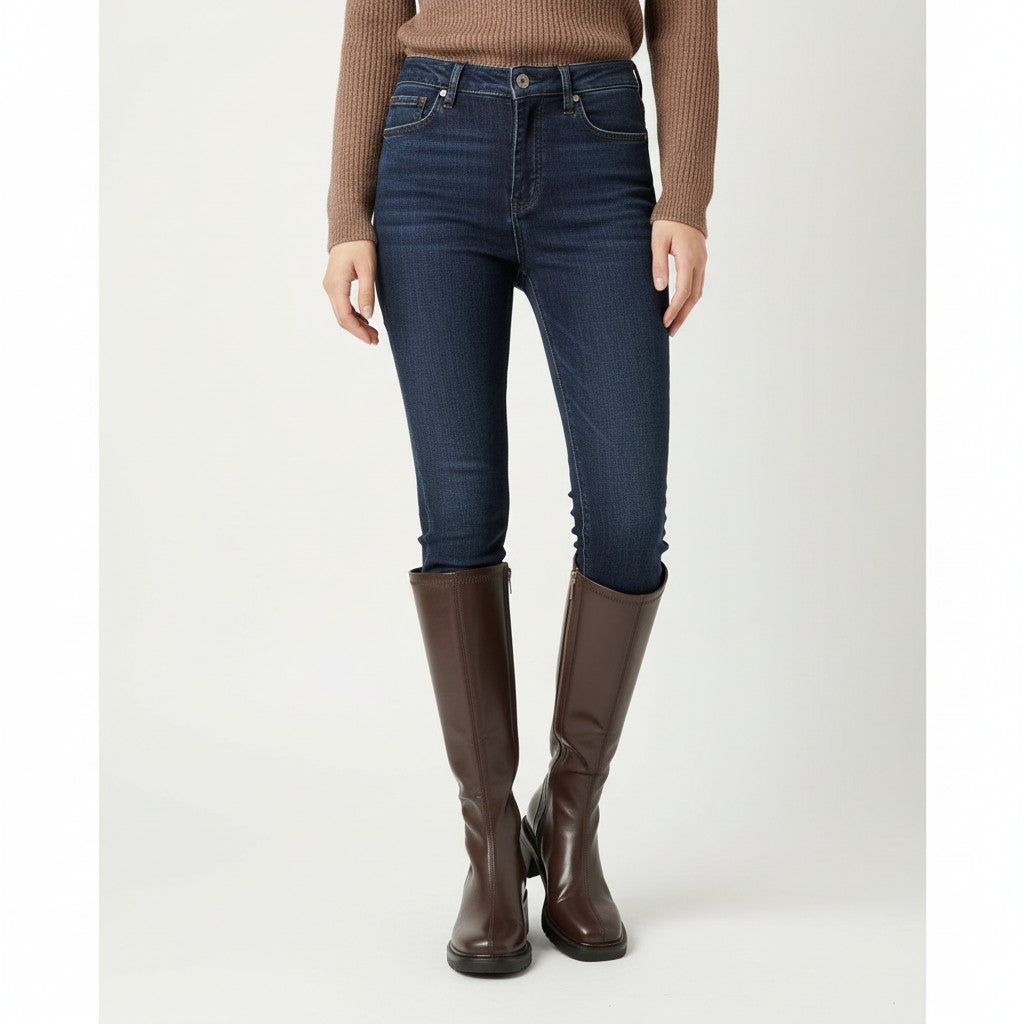 Modern Jacenta Riding Boots with Chunky Heel