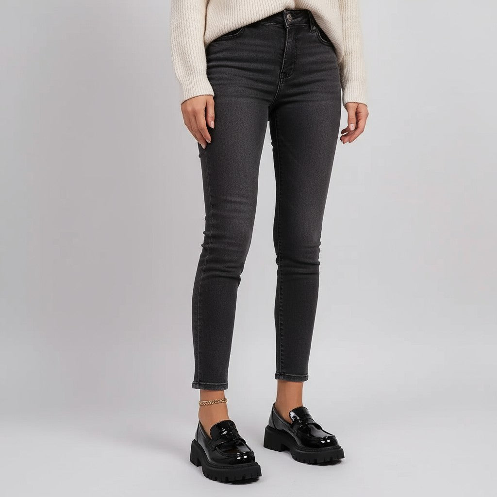 Understated Black Wedge Loafers