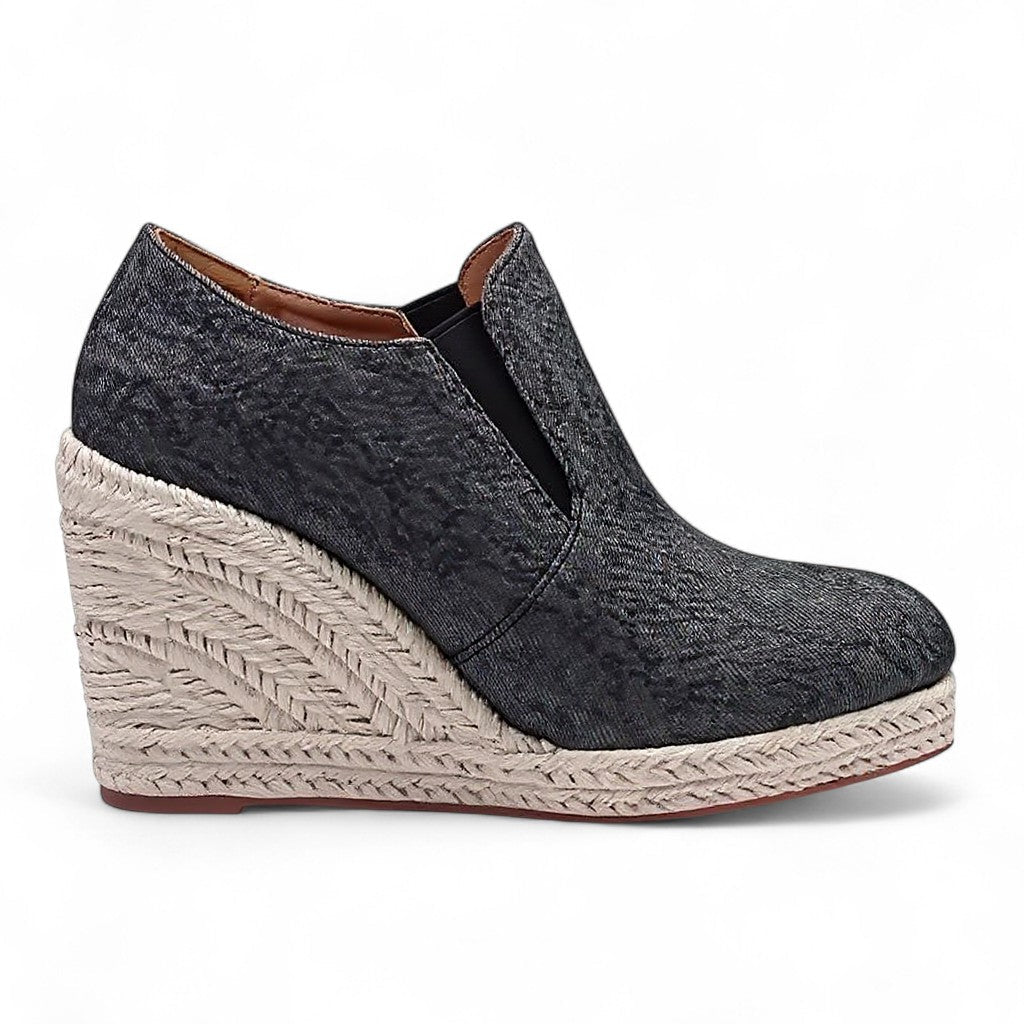Weekend Canvas Booties with Chunky Heel