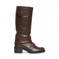 Effortless Slouch Riding Boots with Buckle Detail