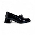 Refined Heeled Loafers in Patent Leather