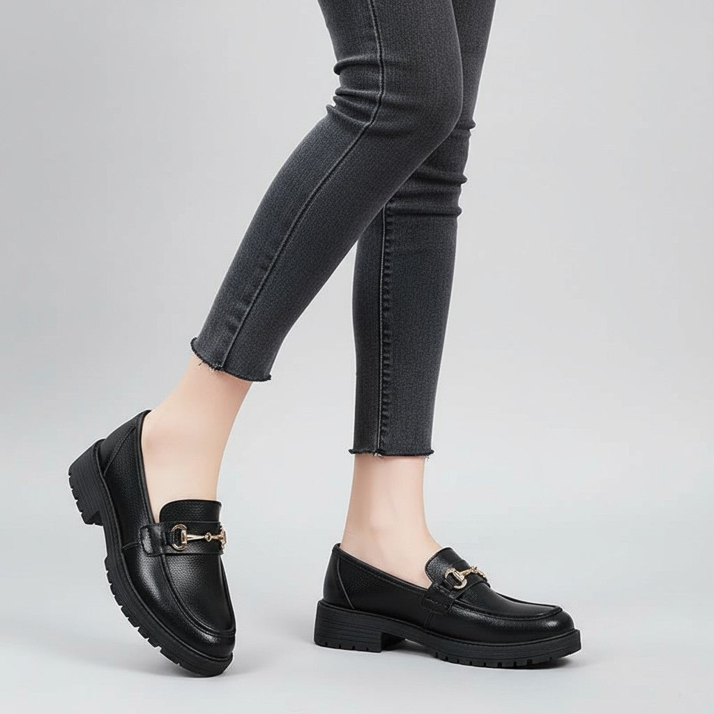 Signature Chunky Sole Loafers with Gold Snaffle