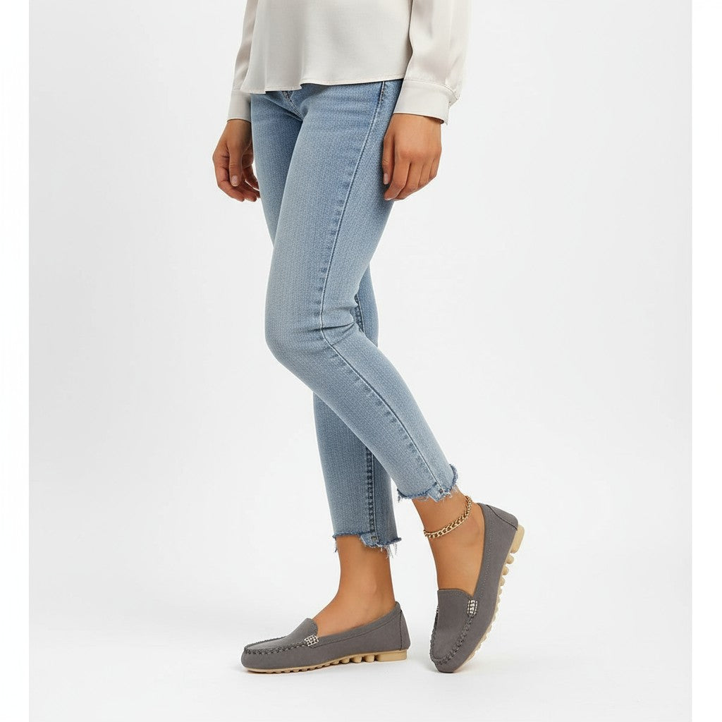 All-Day Soft Loafers with Buckle Detail