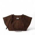 Refined Structured Suede Shoulder Bag