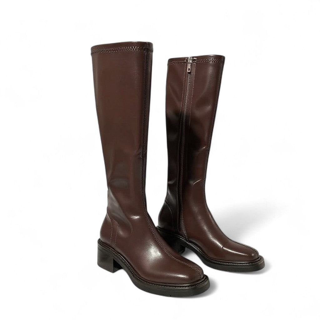 Modern Jacenta Riding Boots with Chunky Heel