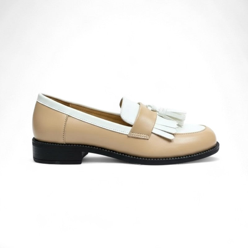 Polished Two-Tone Loafers with Heel