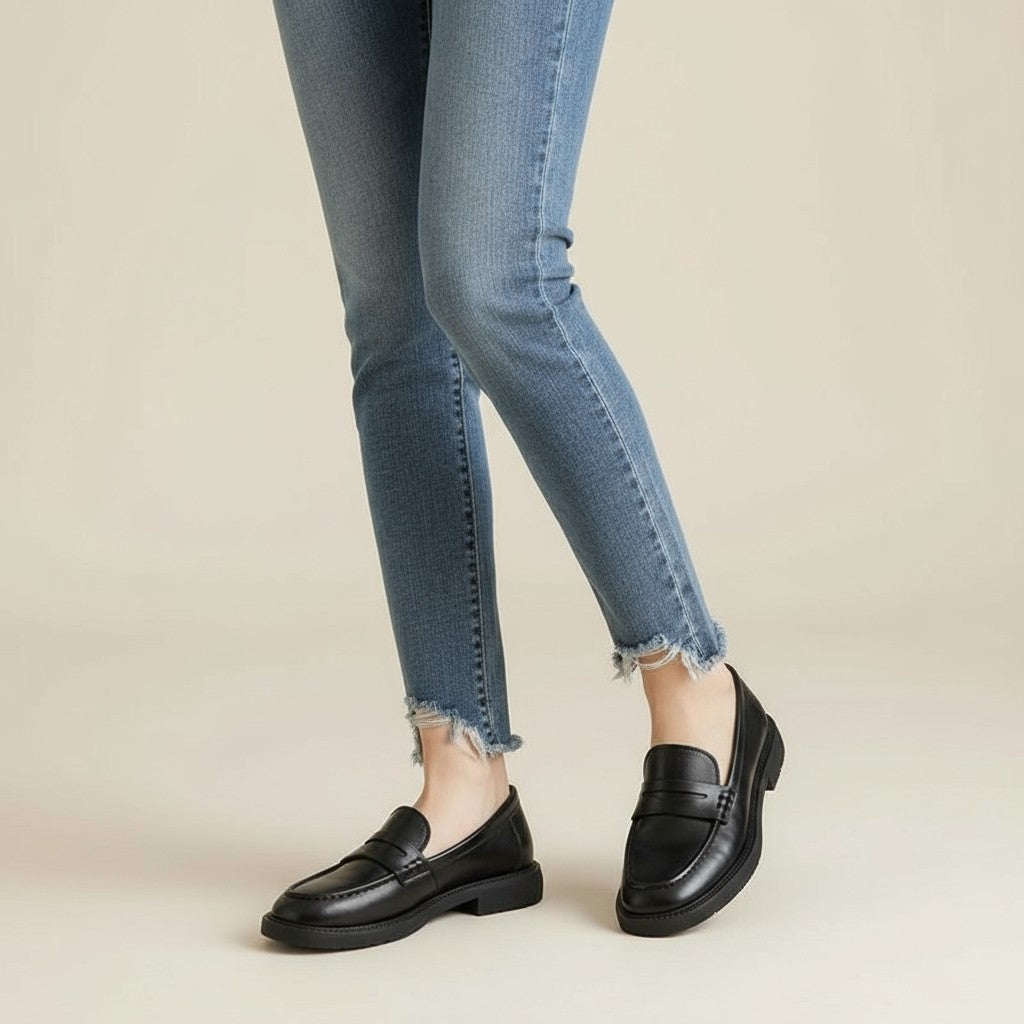 The Everyday Soft Black Leather Loafers