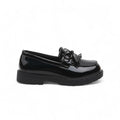 City-Ready Sable Chunky Patent Leather Loafers