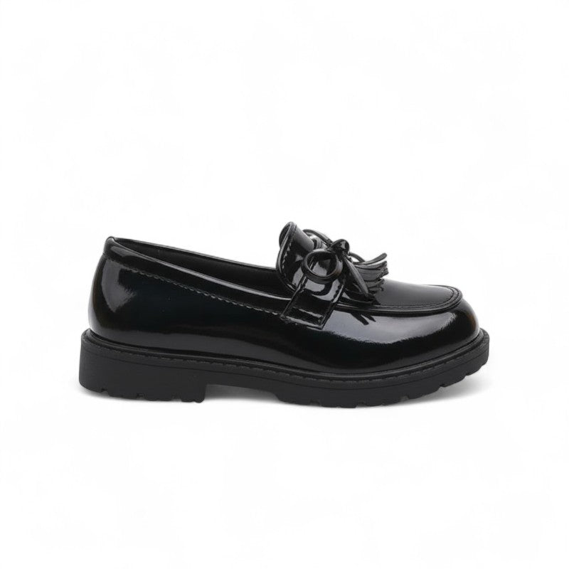 City-Ready Sable Chunky Patent Leather Loafers