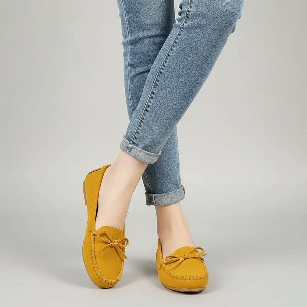 The Everyday Tirzah Suede Loafers with Knot Detail