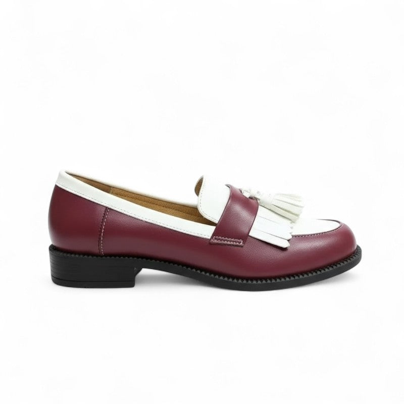 Polished Two-Tone Loafers with Heel