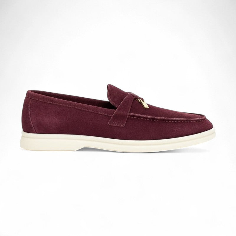 Essential Flat Suede Loafers with Metal Hardware