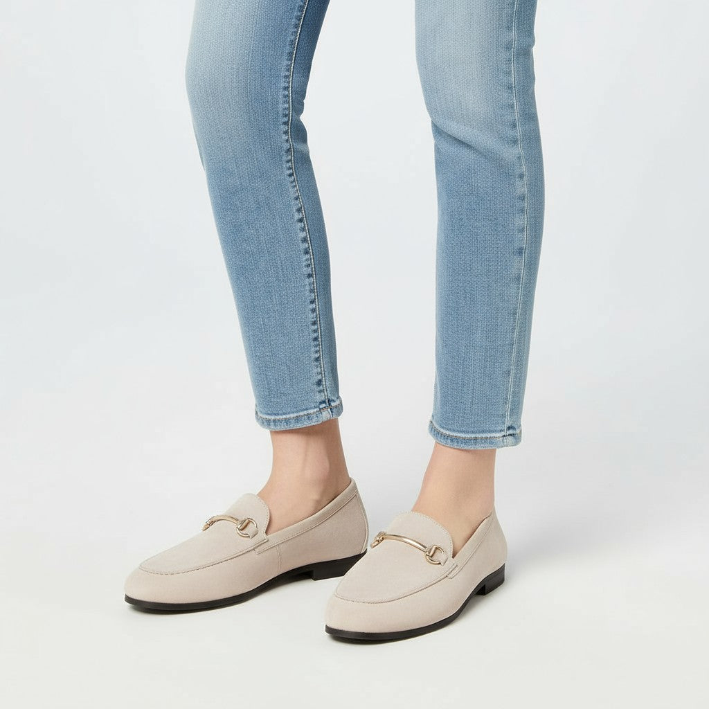 Essential Suede Loafers with Metal Hardware